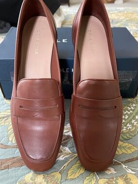 Cole Haan Brown Leather Penny Loafers